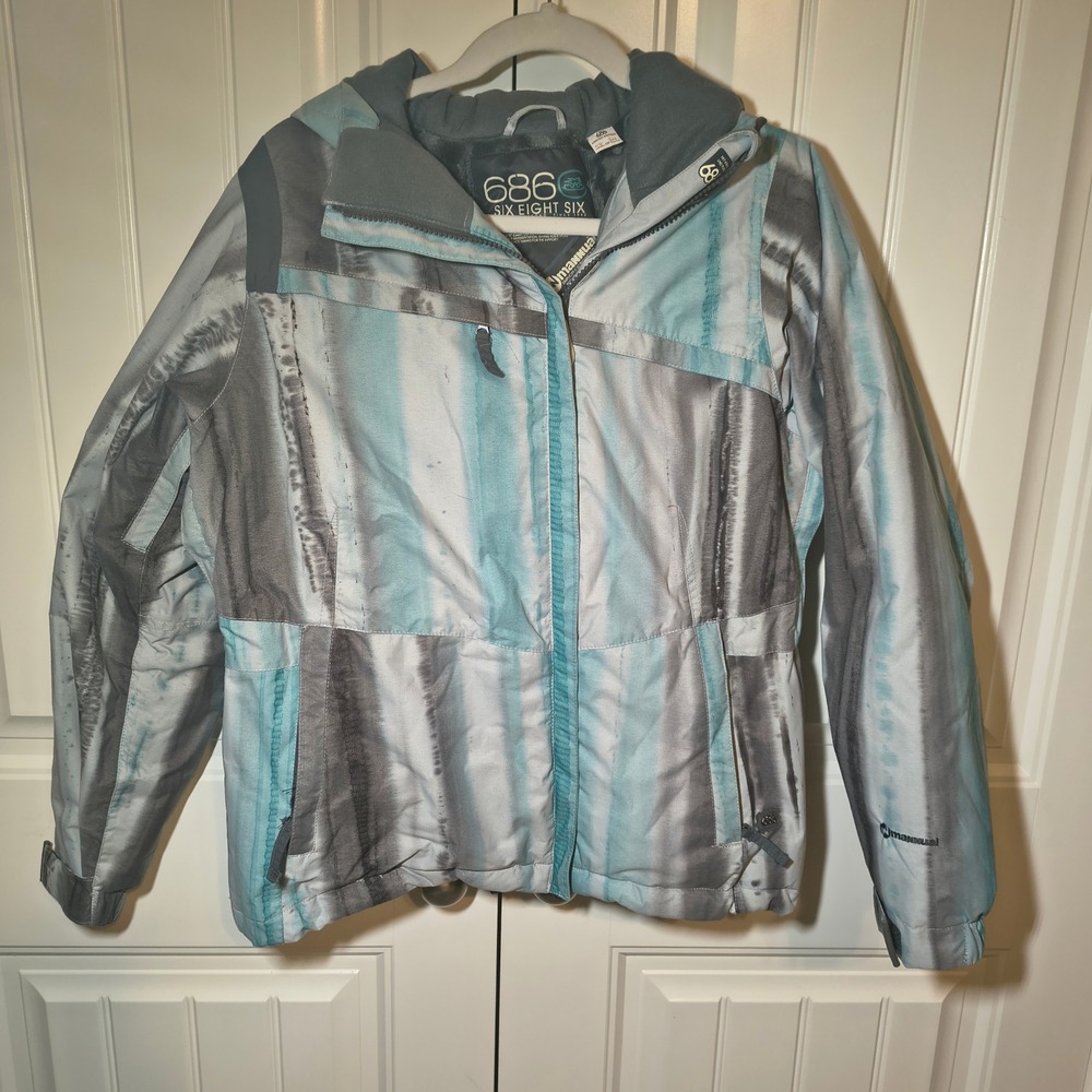 686 Six Eight Six Mannual Limited Edition 58/200‎ Snowboard Jacket Blue Womens M